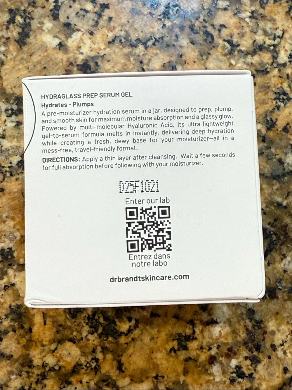 Dr Brandt Hydraglass Prep Serum Gel Full Size Glass Skin Hyaluronic Acid NIB